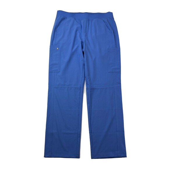 FIGS Pants - Figs Scrubs Womens XXL 2XL Blue Maxim Cargo Pocket Blue Elastic Waist Pants NEW